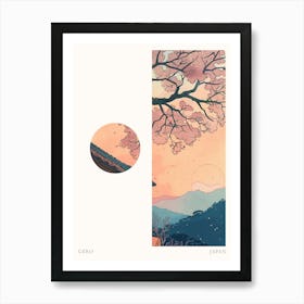 Gero Japan 1 Cut Out Travel Poster Art Print