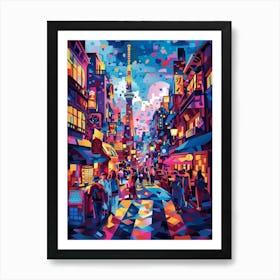 Tokyo City, Contemporary Art, Souvenir Art Print