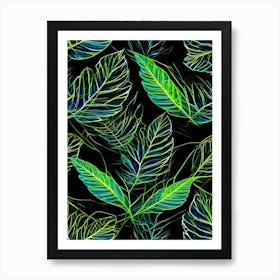 Electric Foliage Art Print