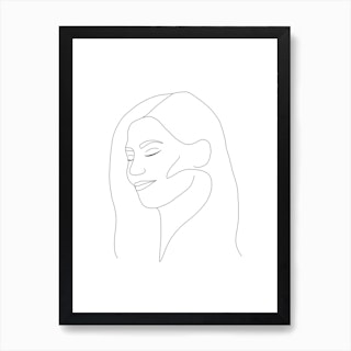 Line Face Art Print