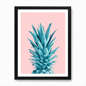 Pineapple On Pink Background_2057839 Art Print