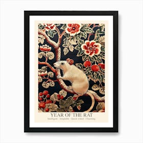 Chinese Lunar Year Of The Rat 3 William Morris Style Póster