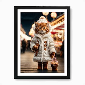 Ginger Cat Art Print