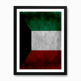 Kuwait Flag Texture Art Print