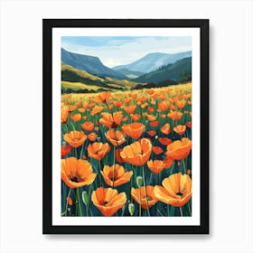 Poppies In The Field 17 Art Print