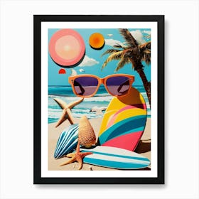 Day At The Beach Art Print