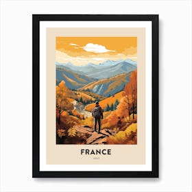 Gr20 France 1 Vintage Hiking Travel Poster Art Print