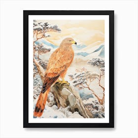 Winter Bird Painting Eagle 3 Art Print