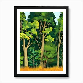 Illustration Of The Forest Art Print