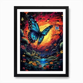 Butterfly In The Sky 1 Art Print