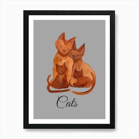 Cats Family Art Print