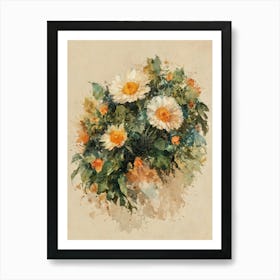 Daisies In A Vase Art Print