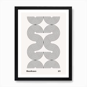 Geometric Bauhaus Poster B&W 15 Art Print