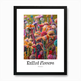 Knitted Flowers Daisies 10 Art Print