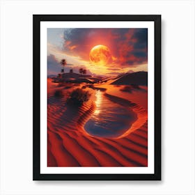 Sunset In The Desert 1 Art Print