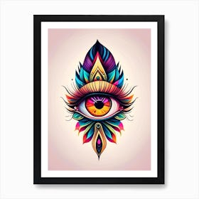 Awareness, Symbol, Third Eye Tattoo 2 Art Print