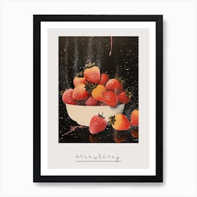 Art Deco Strawberry Still Life 1 Poster Art Print