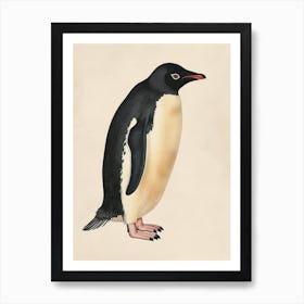 Adlie Penguin Ross Island Vintage Botanical Painting 1 Art Print