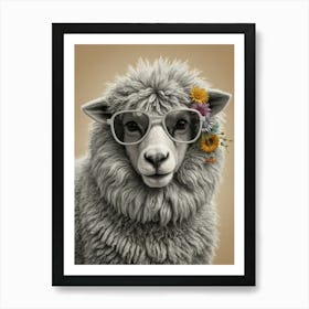 Sheep In Sunglasses Art Print