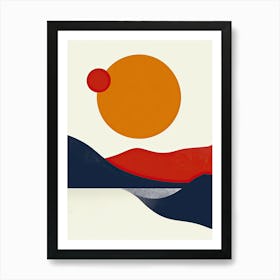 Sunset In The Sky, Simplicity Art Print