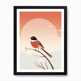 Minimalist Robin 2 Illustration Art Print