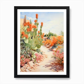 Desert Botanical Garden Usa Watercolour 4 Art Print
