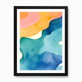 Watercolor Abstract Background Art Print