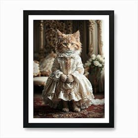 Victorian Cat 3 Art Print