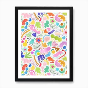 Playful Abstract Colourful Summer Art Print