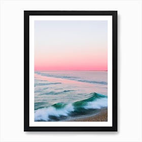 Kennebunk Beach, Maine Pink Photography 1 Art Print