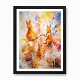 Squirrel Abstract Expressionism 2 Art Print