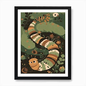 Caterpillar Jungle Illustration Art Print