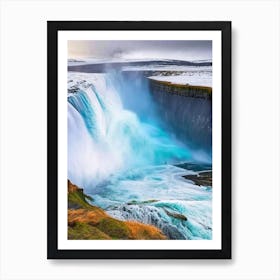 Gullfoss, Iceland Realistic Photograph (1) Art Print