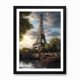 Eiffel Tower Paris France Dominic Davison Style 8 Art Print