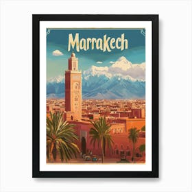 Aihrgdesign A Vintage Travel Poster Of Marrakech Art Print