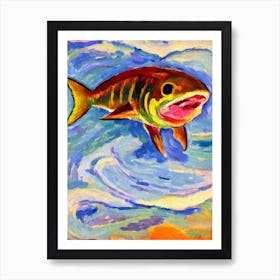 Cookie Cutter Shark II Matisse Inspired Art Print