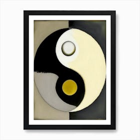 Yin Yang Symbol Abstract Painting Art Print