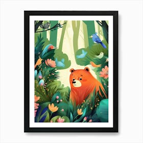 Luxmango Gloomy Bear In Forest Art Print