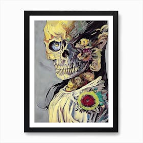 Skeleton Girl 1 Art Print