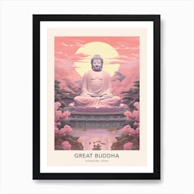The Great Buddha Of Kamakura Japan Travel Poster Art Print