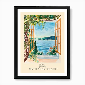 My Happy Place Victoria 3 Travel Poster Art Print