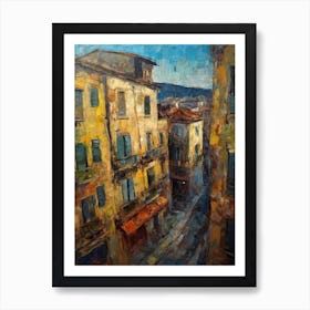 Window View Of Rome In The Style Of Expressionism 4 Art Print
