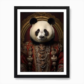 Panda Art In Renaissance Style 4 Art Print