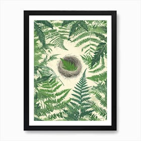 Pattern Poster Birds Nest Fern 3 Art Print