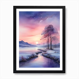 Winter Landscape Painting . 2 1 Art Print