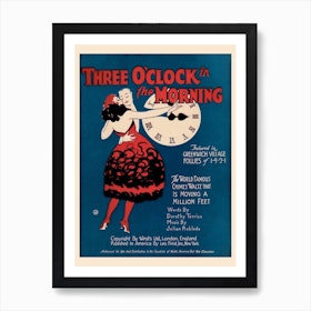 Three O' Clock In The Morning Sheet Music Cover Art Print