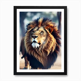 Lion Wallpaper 1 Art Print