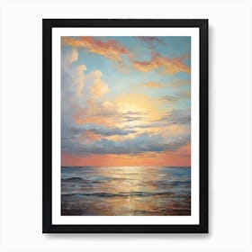 Sunset At The Beach 11 Art Print