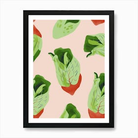 Leafy Greens Pattern Art Print
