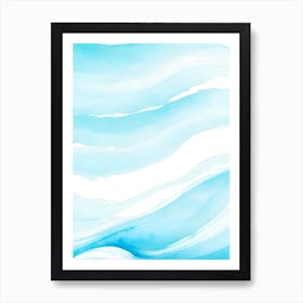 Blue Ocean Wave Watercolor Vertical Composition 142 Art Print